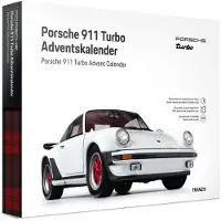 Franzis 67322 - Calendrier de l'Avent Porsche 911 Turbo - Kit de modélisme à l'échelle 1:24, comprenant une base sonore et un livre d'accompagnement de 52 pages