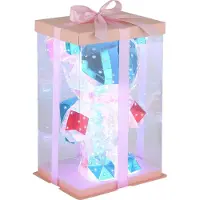 Globo Lampe de table LED, plastique, effet cristal, multicolore, USB, H 31 cm