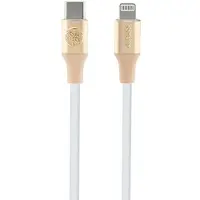 GUESS Gucllalrgdd Kabel Usb-C -Lightning 1.5M Fast Charging Złoty/Light Gold Ebossed Logo