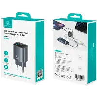 Usams Charger Cc290 T66 45W Gan 1Xusb-A 1Xusb-C Silver