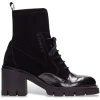 Hispanitas pour femme. HI254281 Zurich Rock Leather Ankle Boots noir (40), Cuir, 5 à 8 cm, Fermeture éclair, Casuel