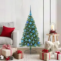 vidaXL Sapin de Noël artificiel pré-éclairé Vert 120 cm PVC