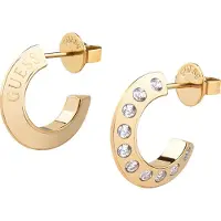 GUESS Gold-plated hoop earrings Hoops Don't Lie JUBE01491JWYGT/U