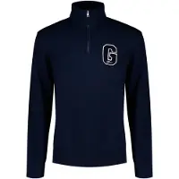 Gant Small Graphic Badge Half Zip Sweater Bleu L Homme