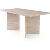 CALICOSY - Table à manger avec plateau rectangulaire et 2 pieds L180 cm - LOFT