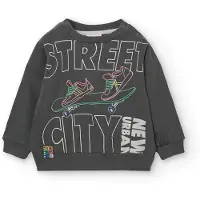 Boboli Fleece Sweatshirt Gris 24 Months Garçon