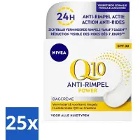 Nivea - Q10 POWER Crème de Jour - Crème Anti-Rides - SPF 30 - Pour tout type de peau - Avec Q10 & Créatine - Collagène Booster - 50 ml - Pack Avantage - 25 pièces