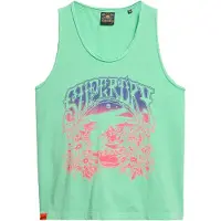 Superdry Psych Surf Graphic Racer Sleeveless T-shirt Vert XS Femme