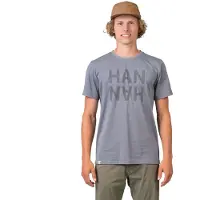 Hannah Grem Short Sleeve T-shirt Gris L Homme