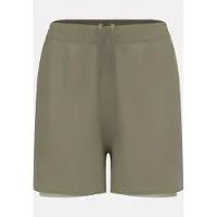Odlo Short de course 2-en-1 Essentials 4 pouces 2.0, femme - , couleur : 40460 vetiver - agate gray, taille : XS