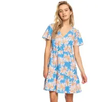 Roxy Bikini Party Short Sleeve Dress Bleu S Femme