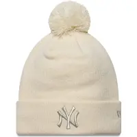 New Era Mlb Metallic Bobble New York Yankees Beanie Beige