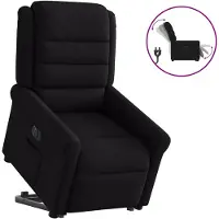 vidaXL Fauteuil relax releveur électrique noir tissu
