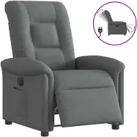 vidaXL Fauteuil relax électrique gris foncé Tissu