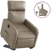 vidaXL Fauteuil relax avec releveur Cappuccino-Brun Similicuir