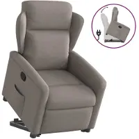 vidaXL Fauteuil relax avec releveur Taupe Tissu