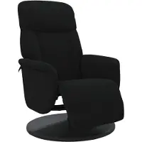 vidaXL Fauteuil relax avec repose-pieds noir velours