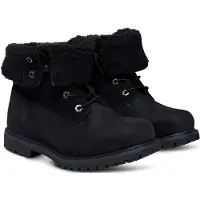 Timberland pour femme. TB18149A0011 Bottes en cuir Authentic Mid Warm noir (38.5 W), Plat, Lacets, Casuel