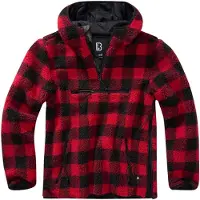 Brandit Veste en polaire rouge / noir