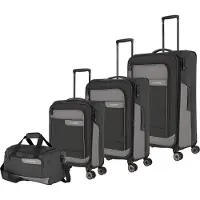 Travelite Ensemble de bagages 'Viia' gris / gris foncé / noir
