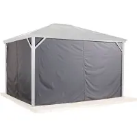 Sojag set de rideaux assortis à Verona 10x14 gris foncé polyester