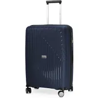 Hauptstadtkoffer TXL - valise ultralégère, valise à roulettes de taille moyenne valise de voyage taille M, trolley rigide robuste 4 roues très léger, TSA, 66 cm, 73 L,Bleu foncé