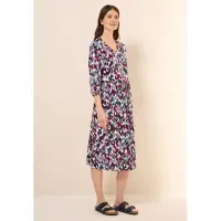 Cecil Femme Robe Midi À Motifs In Blanc, Gr: L