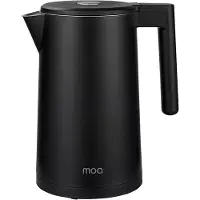 Moa Bouilloire avec contrôle de la température - 1,7 litre - Double paroi - Fonction maintien au chaud - Bouilloire électrique - 2200W - Noir