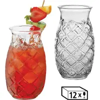 Libbey Verre à boire Ananas Tiki 500,0 ml, 12 pc., Verres, Transparent