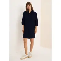 Cecil Femme Robe En Velours Côtelé En Couleur Unie In Bleu, Gr: M