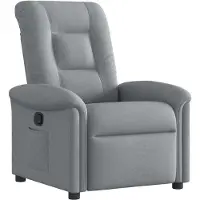 vidaXL Fauteuil relax gris clair Tissu