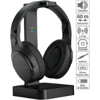 Auvisio OK-320 Casque TV Casque stéréo numérique sans fil avec batterie & DSP Station de charge 2en1
