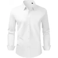 Vevor Chemise Boutonnée Homme Manches Longues Infroissable