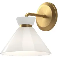 Alora Applique murale Elstead Halston E14 Aspect doré brossé Opale