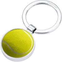 Troika Porte-clés Tennis, chromé, assortiment de couleurs, Multicolore, Argent