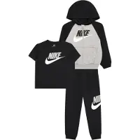 Nike Kids Color Blocked Hbr Jogger S Long Sleeve Set 3 Units Noir 6-7 Years Enfants