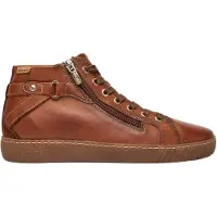 Pikolinos pour femme. W7B-8868C1 Baskets en cuir Lanzarote marron (41), Plat, Fermeture éclair, Casuel