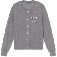 Lola Casademunt Cardigan gris chiné / noir