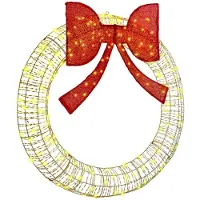vidaXL Couronne avec 150 LED Blanc chaud 120 cm PET
