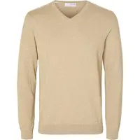 Selected Berg Pullover V-Neck Kelp Beige