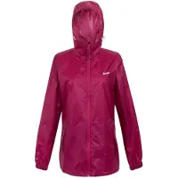 Regatta Veste de pluie pour femmes Pk It Jkt III avec capuche, imperméable RG3501 (38 FR) (Rouge Beaujolais)