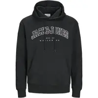 Jack & Jones Sweat-shirt 'JJECaleb' noir / blanc