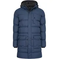 Cappuccino Italia Cappuccino Italy Long Puffer Jacket Blau - Große M