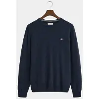 Gant pour homme. 87211 Pull à col ras du cou marine (XXL), Casuel, Laine
