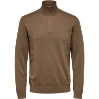 Selected Pull-over 'Berg' marron