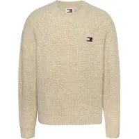 Tommy Hilfiger Pull À Col Ras-Du-Cou Avec Laine Tjm Reg Waffle Sweater/Ancient White Melange - Xxxl