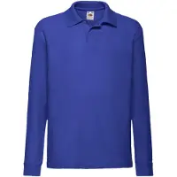 Fruit Of The Loom - Polo à manches longues pour enfants LT1800 (140-146) (bleu roi)