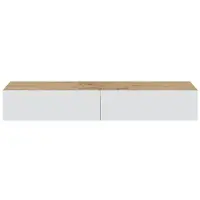CALICOSY - Meuble suspendu 2 abattants et 2 niches de rangement L180 cm - Kaway