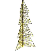 vidaXL Sapin de Noël avec 160 LED Blanc chaud 150 cm Rotin