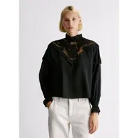 Pepe Jeans pour femme. PL3051295 Chemisier Momi noir (L), Casuel, Coton, Manche longue
